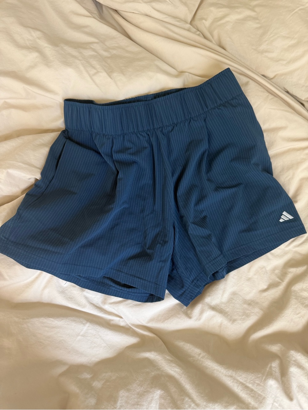 adidas Deep Teal Athletic Shorts with Logo